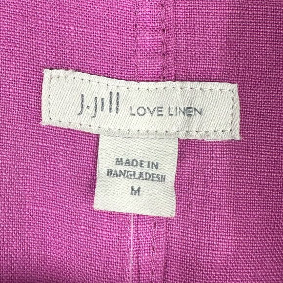 J.JILL Love Linen Wild Orchid Purple tank and Blazer Jacket Medium - Picture 3 of 14